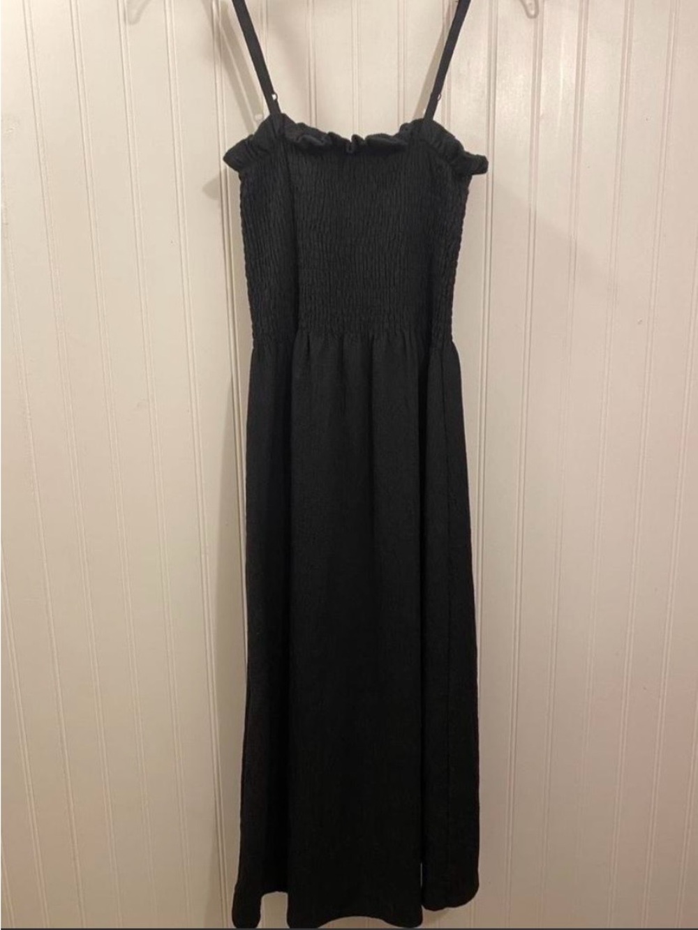 H&M black smock midi dress